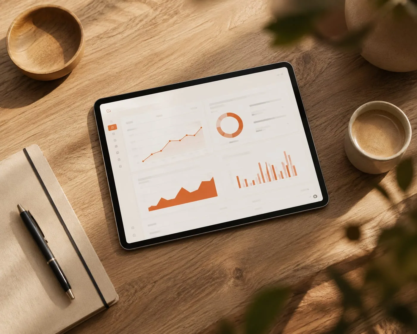 Bezoekers en aanvragen van een site op een tablet